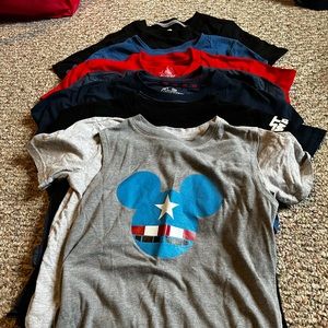 Lot of 8 Boys Character shirts Roblox Mickey Minecraft sizes small, 6 & 6/7